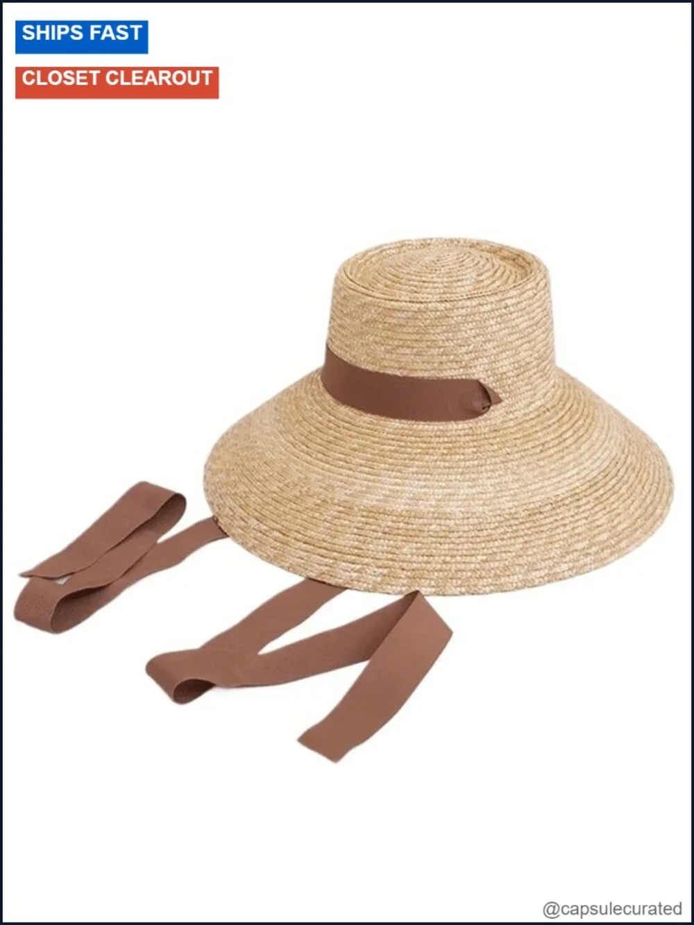 Women Straw Sun Hat Wide Brim UPF 50+ Chin Strap Beach UV Protection Adjustable
